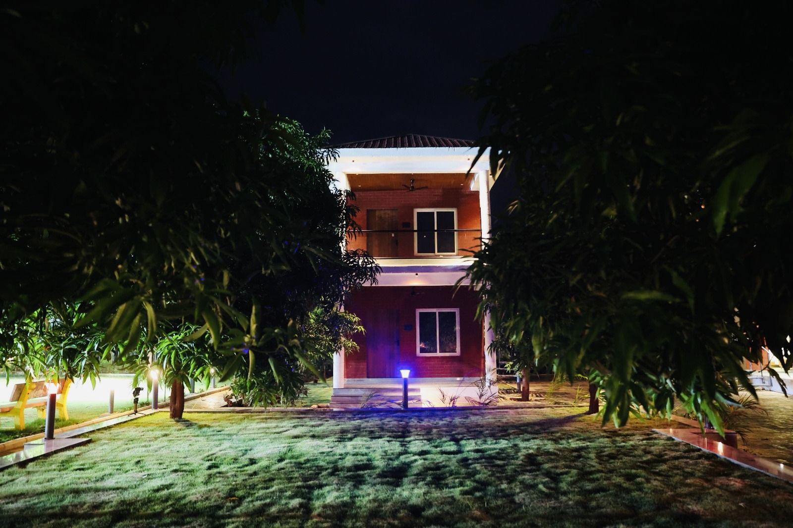 Villa Close-up at Night